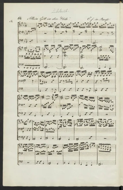 First page of Allein Gott in der Höh sei Ehr, BWV Anh.48