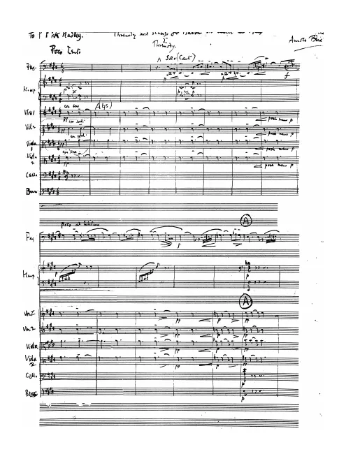 First page of Threnody and Scherzo
