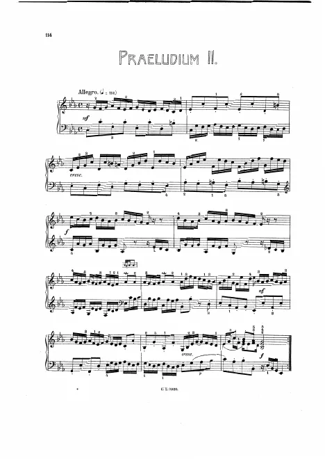 First page of Prelude and Fugue in C minor