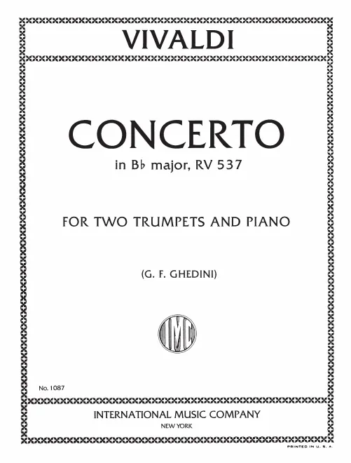 First page of Concerto for Two Trumpets