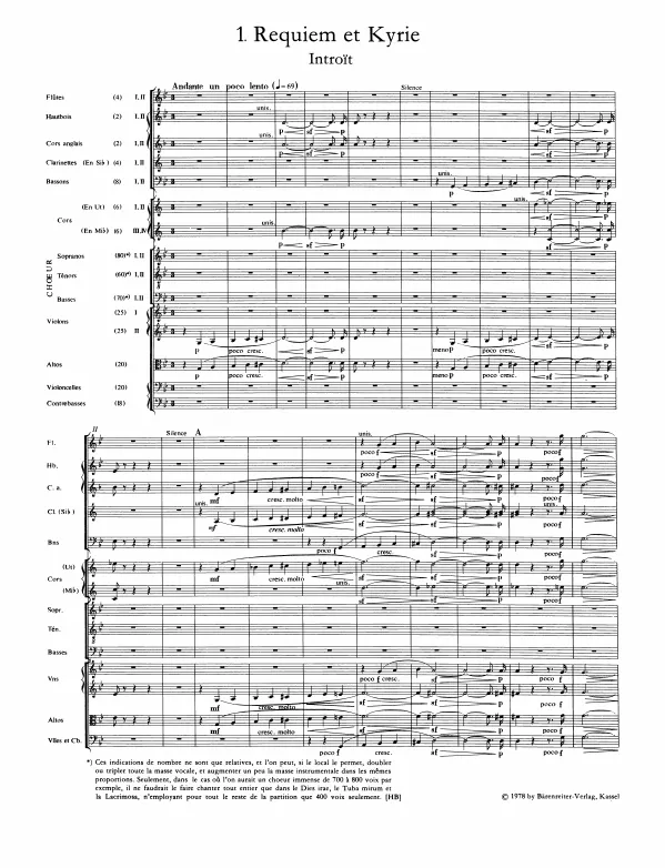 First page of Grande messe des morts