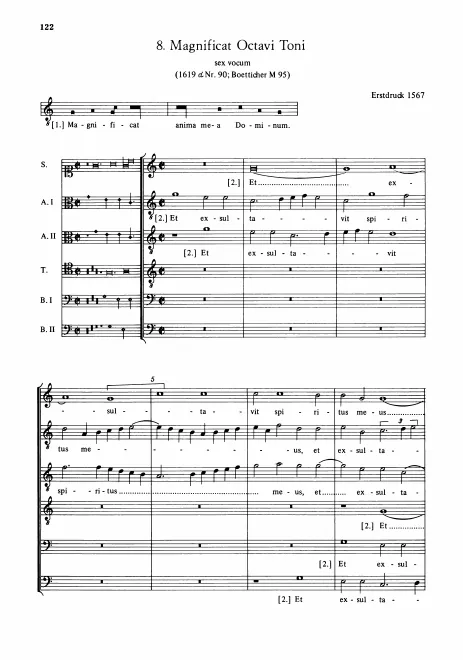 First page of Magnificat octavi toni