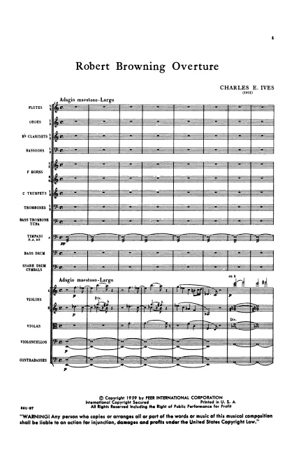First page of Robert Browning Overture