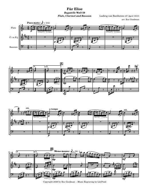 First page of Für Elise