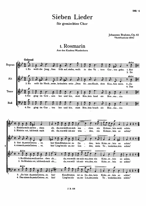 First page of 7 Lieder