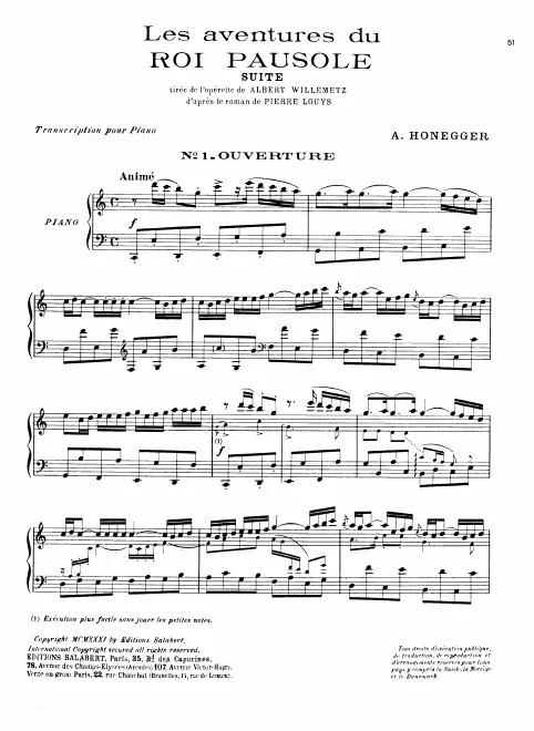 First page of Les Aventures du roi Pausole