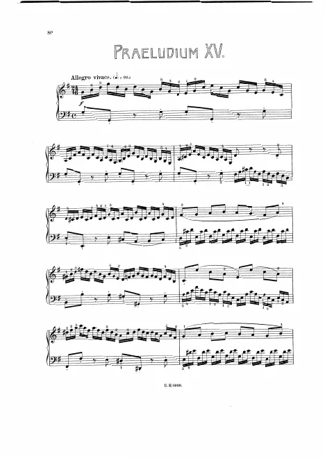 First page of Prelude and Fugue No.15 in G major