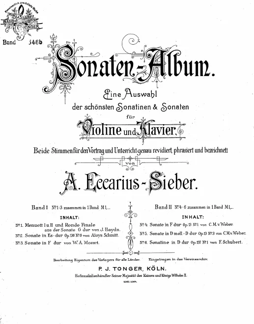 First page of Violin Sonata in D minor