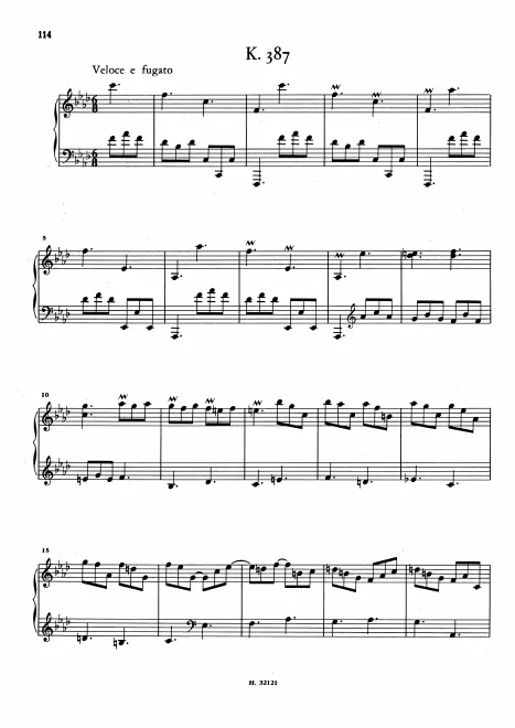 First page of Keyboard Sonata in F minor