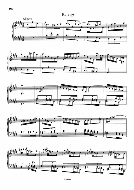 First page of Keyboard Sonata in C-sharp minor