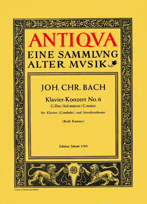 First page of Keyboard Concerto in G major