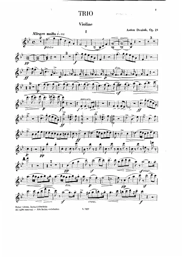 First page of Piano Trio No.1