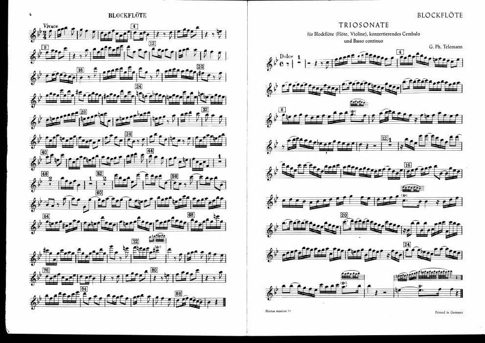 First page of Trio Sonata