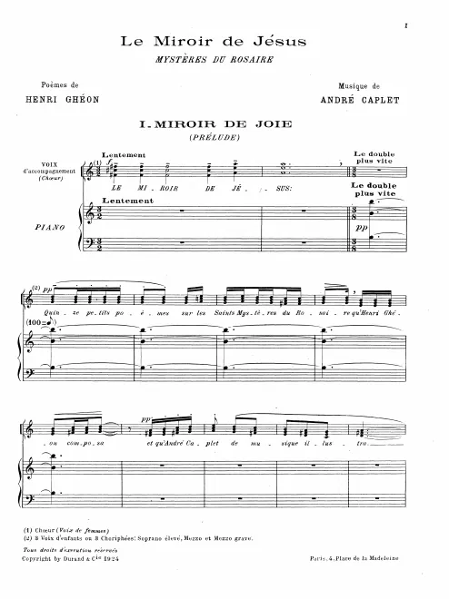 First page of Le miroir de Jésus, mystères du Rosaire