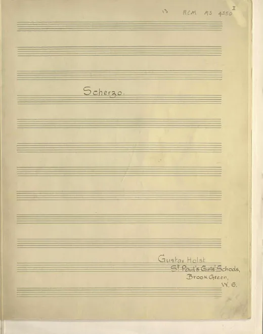 First page of Scherzo