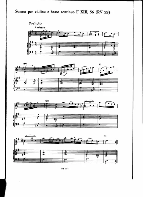 First page of Violin Sonata in G major