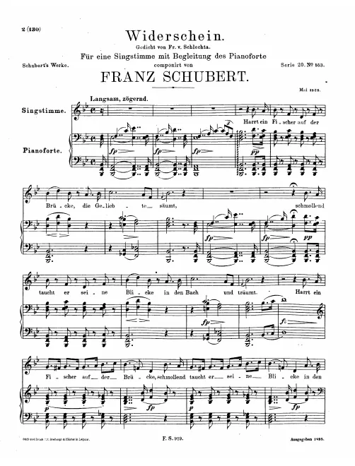 First page of Widerschein