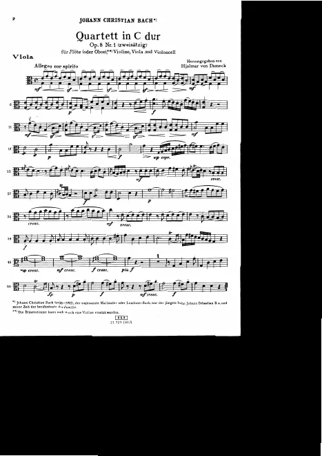 First page of Quartet in C major