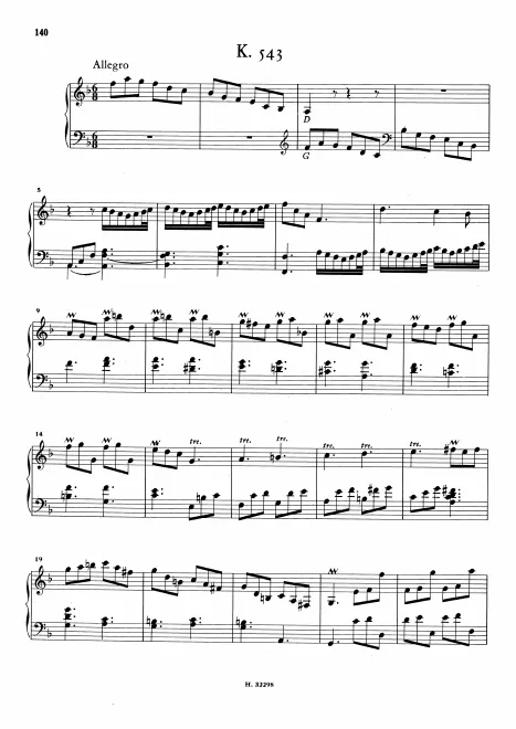 First page of Keyboard Sonata in F major