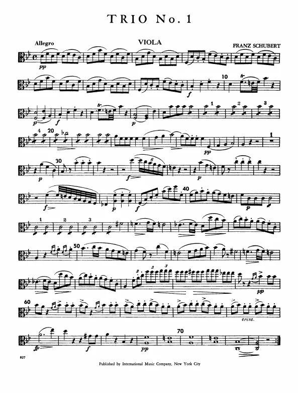 First page of String Trio in