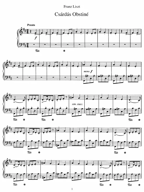 First page of 2 Csárdás