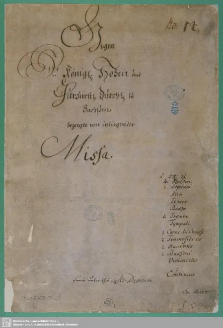 First page of Mass in B minor