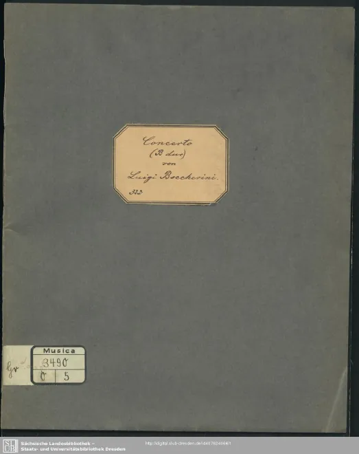 First page of Cello Concerto in B-flat major