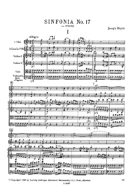 First page of Symphony No.17 in F major