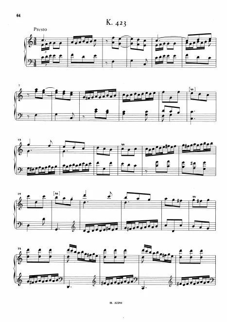 First page of Keyboard Sonata in C major