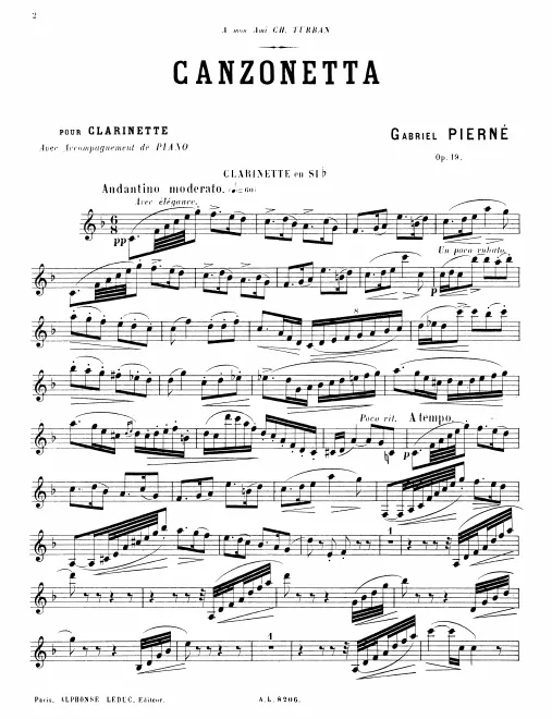 First page of Canzonetta