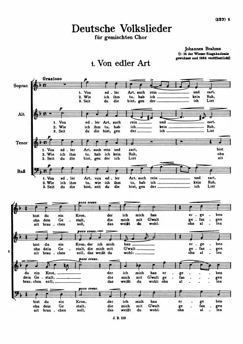 First page of 14 Deutsche Volkslieder