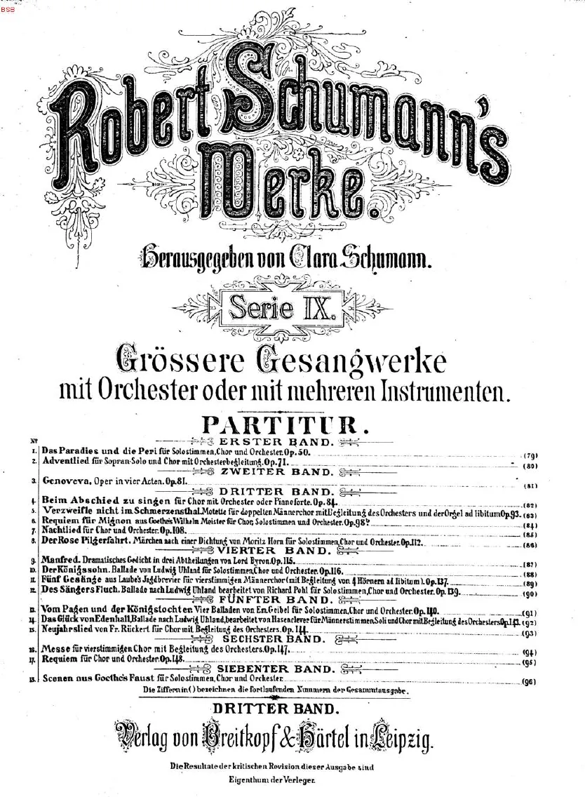 First page of Beim Abschied zu Singen