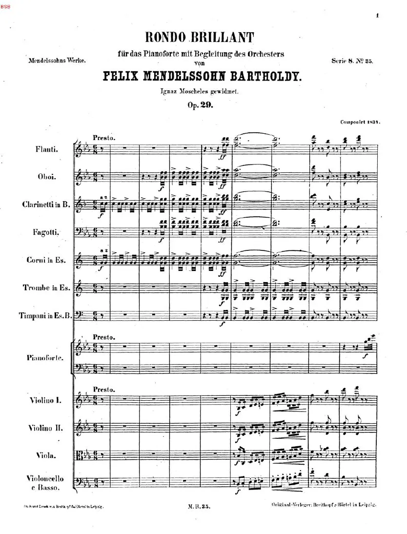 First page of Rondo brillant