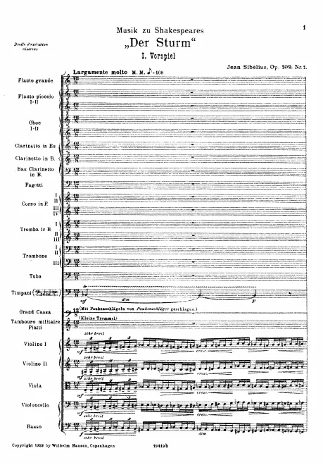 First page of Stormen ; Der Sturm ; The Tempest