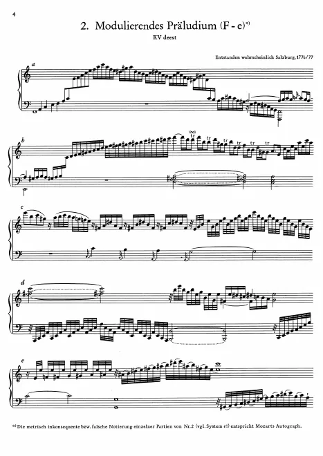 First page of Modulierendes Präludium (F-e)