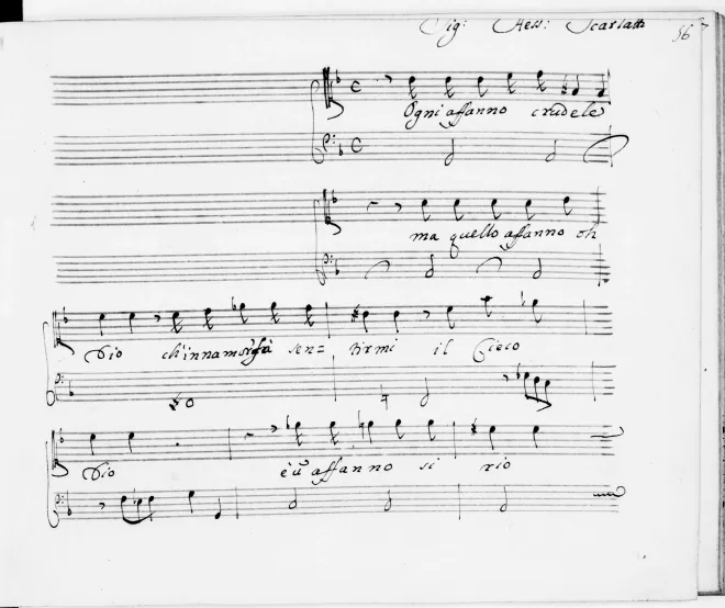First page of Ogni affanno crudele