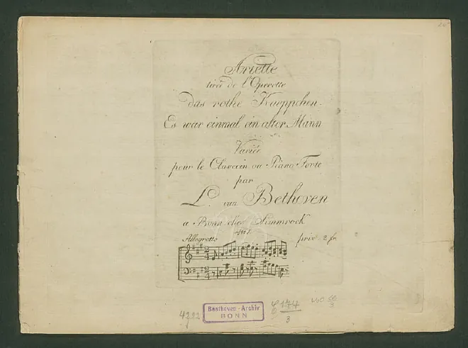 First page of 13 Variations on 'Es war einmal ein alter Mann'