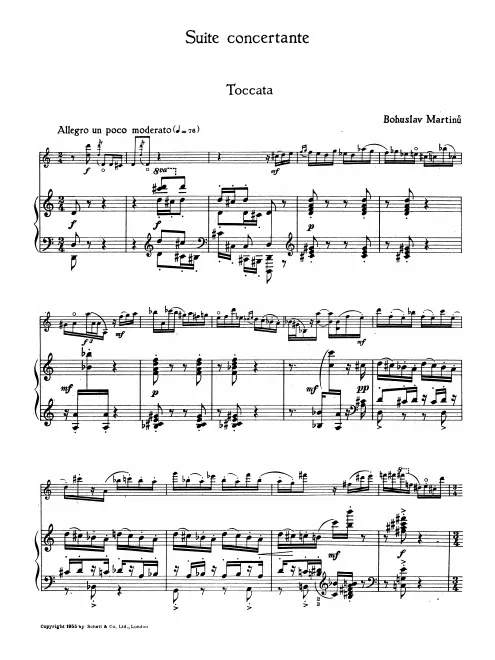 First page of Suite concertante