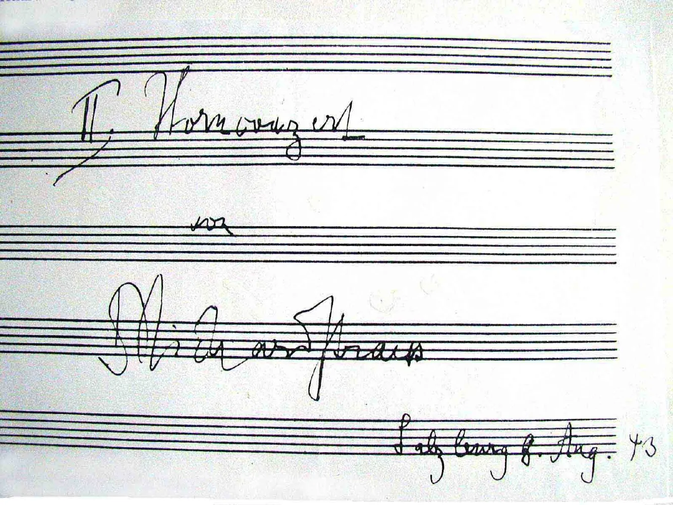 First page of Zweites Konzert in Es-dur für Horn und Orchester