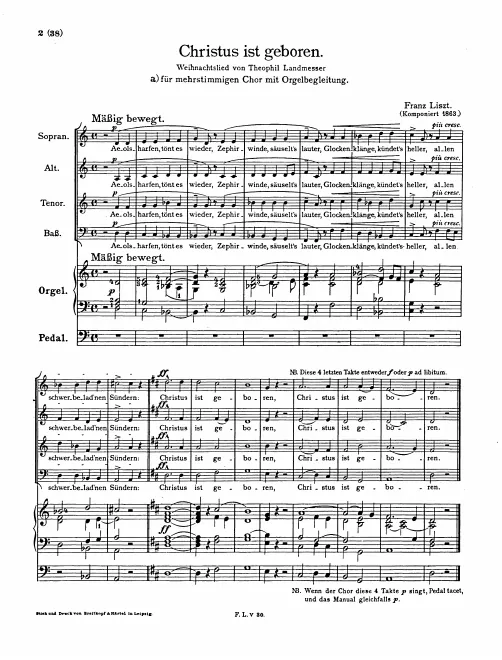 First page of Christus ist geboren I