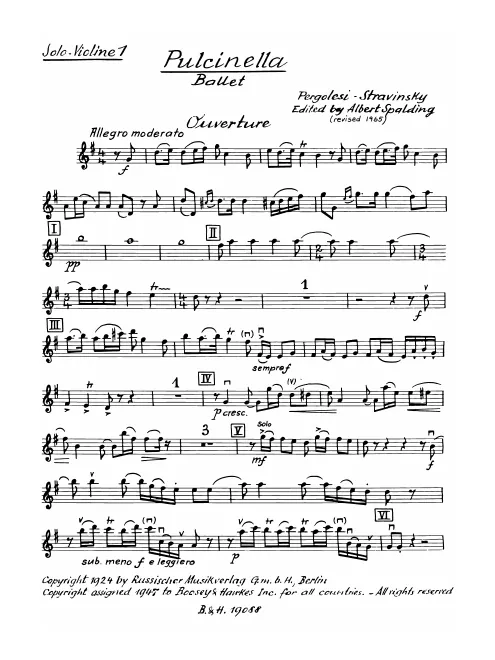 First page of Pulcinella