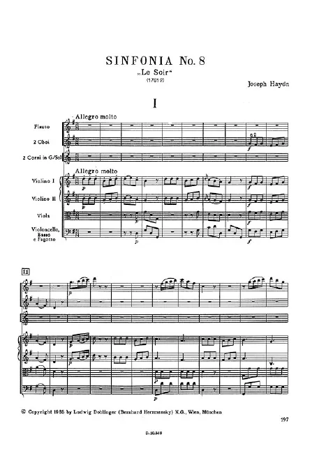First page of Symphony No.8 in G major