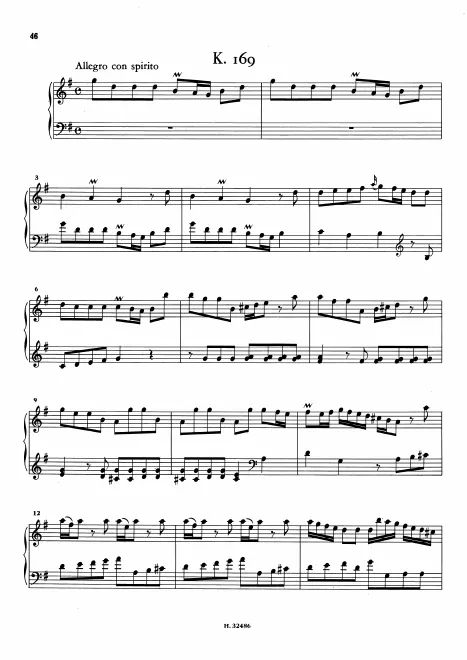 First page of Keyboard Sonata in G major