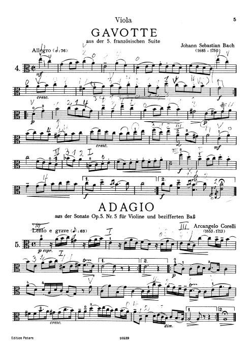 First page of French Suite No.5 in G major