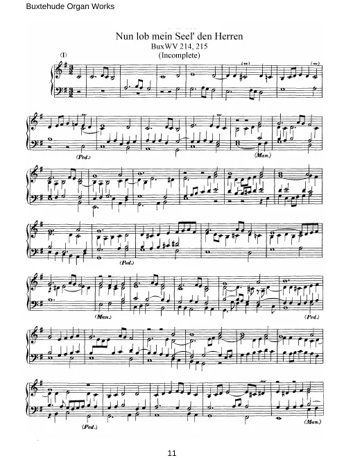 First page of Nun lob mein Seel' den Herren