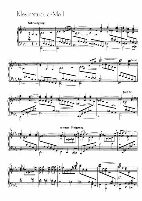 First page of Klavierstuck in C minor