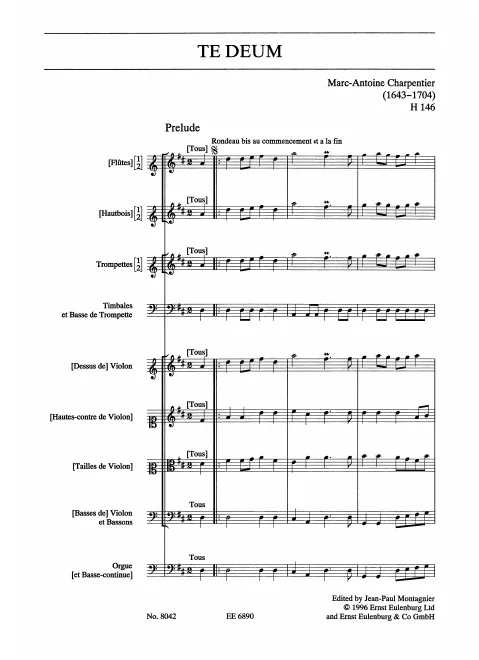 First page of Te Deum