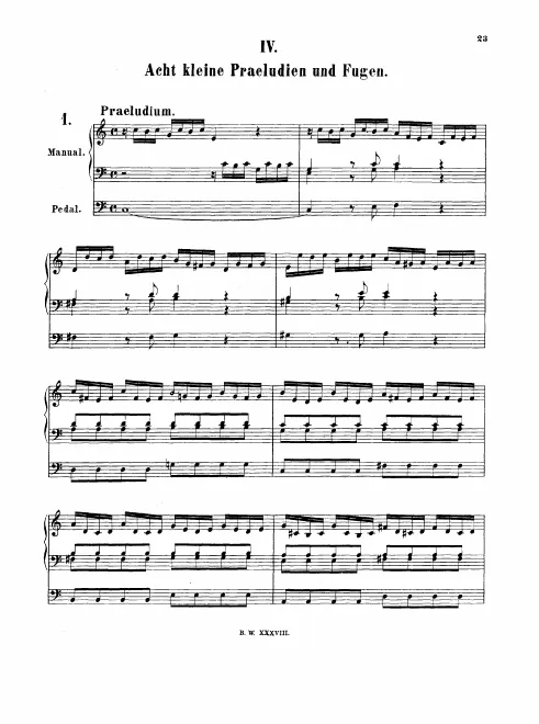 First page of Prelude and Fugue in C major