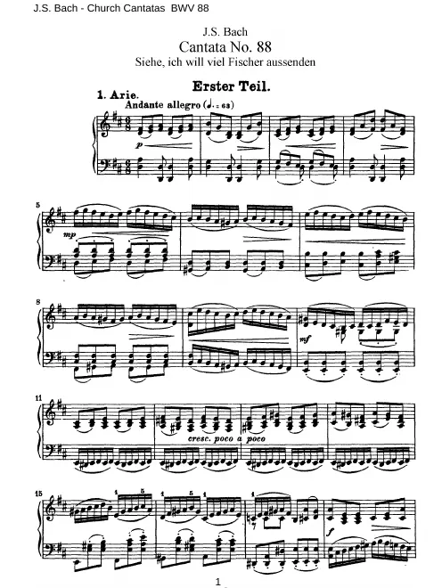 First page of Siehe, ich will viel Fischer aussenden
