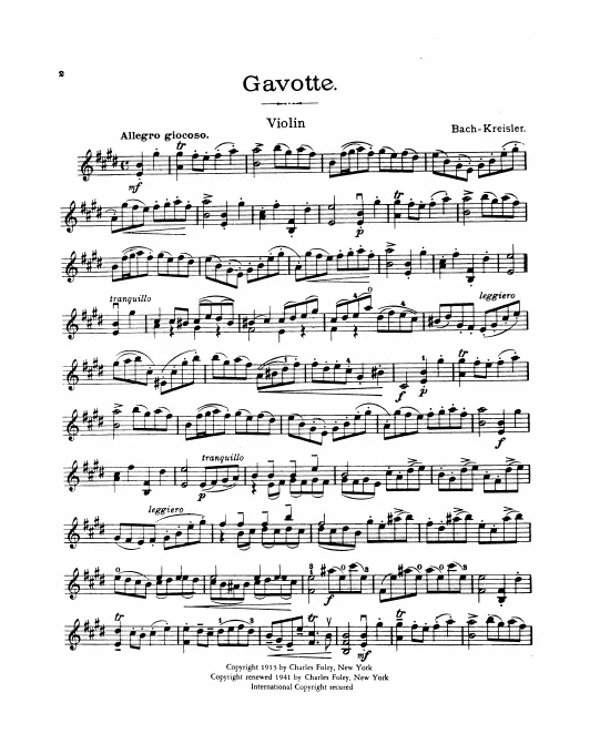 First page of Violin Partita No.3